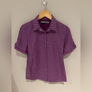 Icebreaker Terra Merino Outdoor Hiking Plaid button down shirt